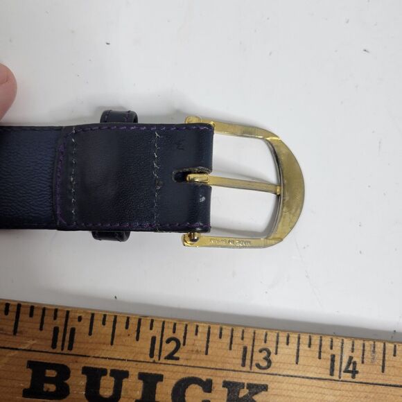 Pierre Leather Belt Cardin Blue 32/80 - Imported Cowhide Cowboy Dress Preppy - Picture 16 of 16